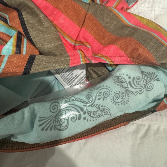 Prana Fergusen One Piece Swimsuit - Cacti Soleil Stripe size large - Picture 9 of 11